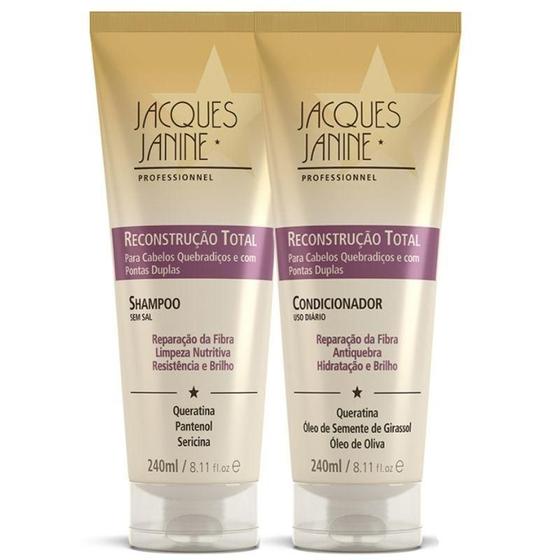 Shampoo E Condicionador Reconstrução Total 240 Ml Cada Jacques Janine ...