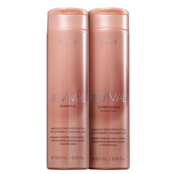 Imagem de Shampoo E Condicionador Revival Brae Kit Reconstrutor