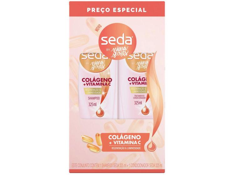 Imagem de Shampoo e Condicionador Seda By Niina Secrets - Colágeno + Vitamina C 325ml
