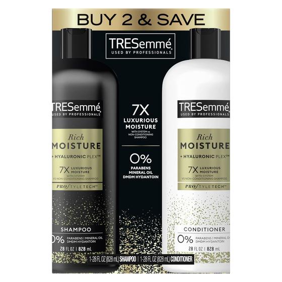 Imagem de Shampoo e Condicionador TRESemmé Rich Moisture - Kit com 2 Unidades (828ml cada)