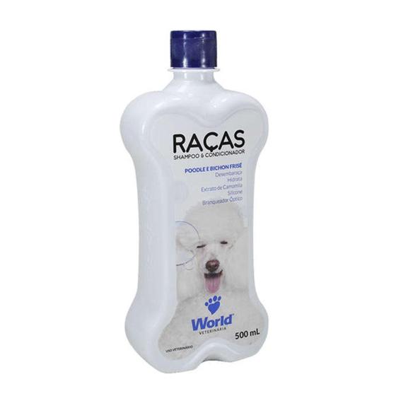Shampoo e Condicionador World Raças Para Cães Poodle e Bichon Frisé 500ml Outros Pet Shop