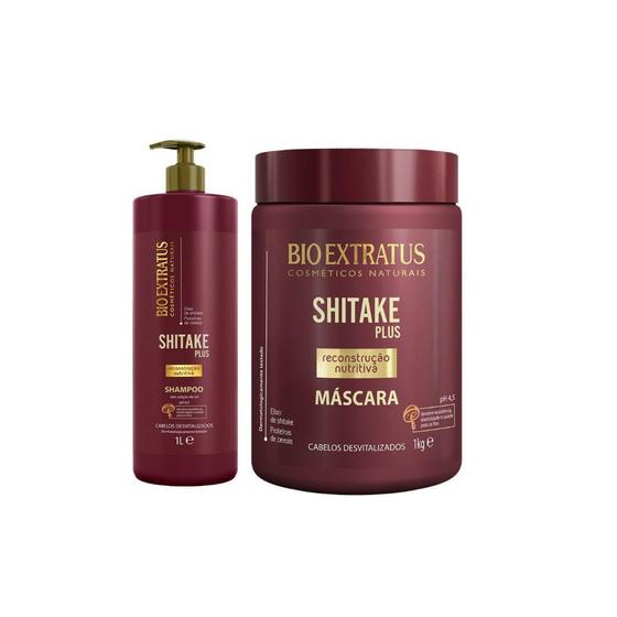 Imagem de Shampoo E Mascara Shitake Bio Extratus Nutritivo 1 Litrão