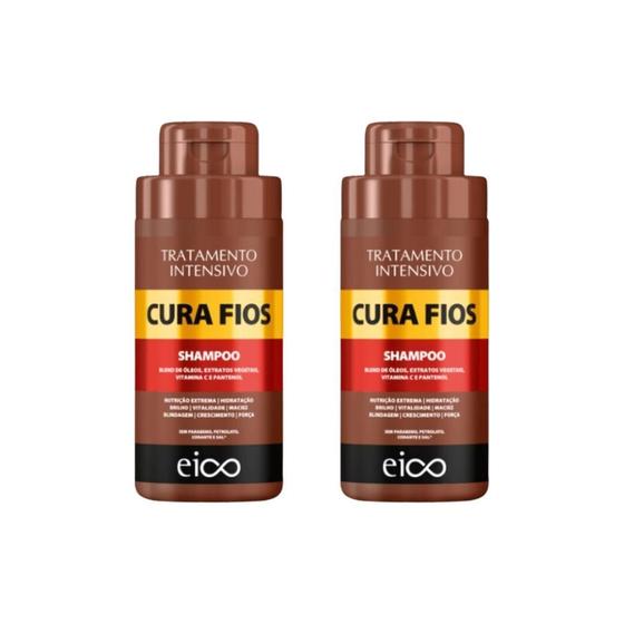 Imagem de Shampoo Eico 450Ml Cura Fios - Kits C/2Un