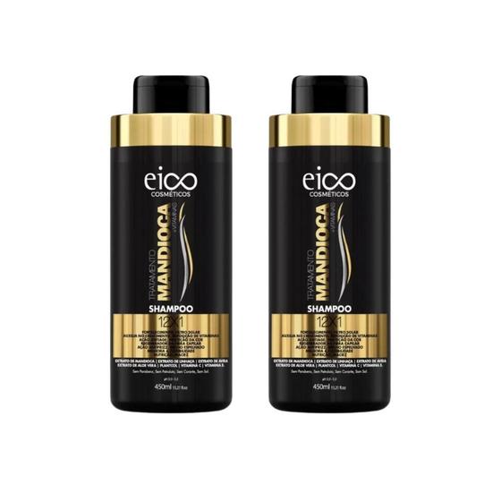 Imagem de Shampoo Eico 450Ml Tratamento Mandioca - Kit C/2Un