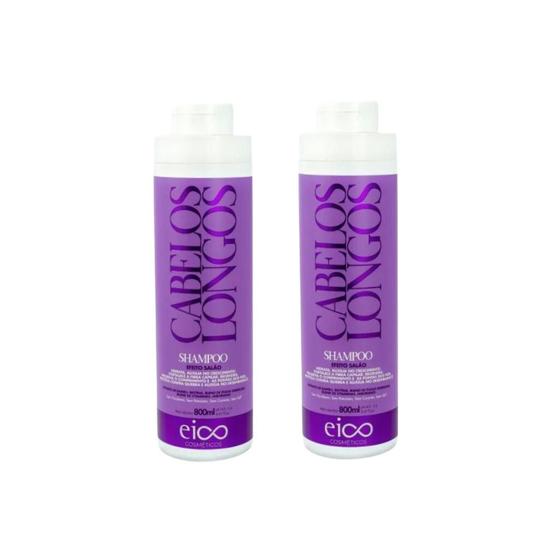 Imagem de Shampoo Eico 800Ml Cabelos Longos - Kit C/2Un