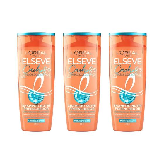 Imagem de Shampoo Elseve 200ml Cachos dos Sonhos - Kit C/ 3un