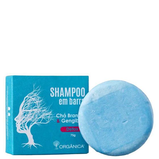 SHAMPOO EM BARRA CHÁ BRANCO E GENGIBRE 75g ORGANICA Shampoo