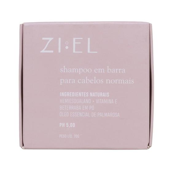 Imagem de Shampoo em Barra Natural para Cabelos Normais 70g - Ziel Cosmetics