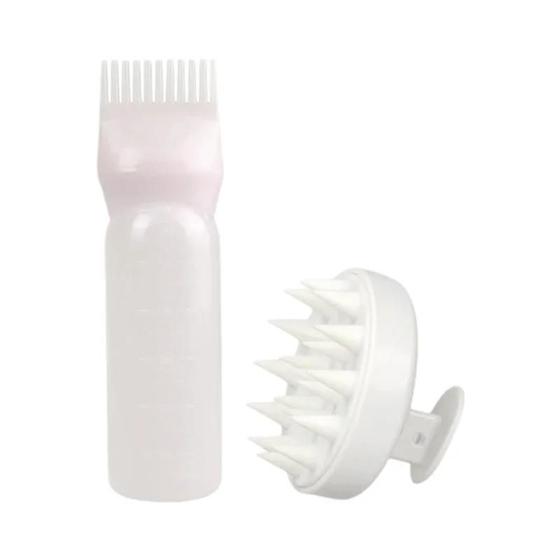 Imagem de Shampoo Escova e Pente para Couro Cabeludo - Aplicador com 2 Conjuntos
