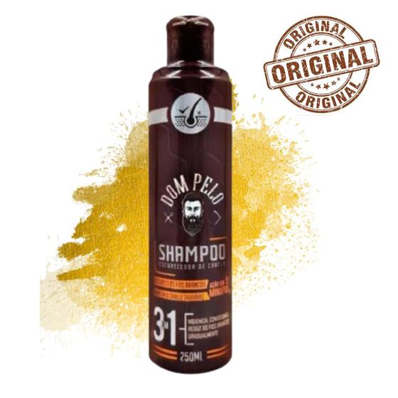 Shampoo Escurecedor Cabelo e Barba Branca Dom Pelo 250ml - Original Black Premium Menor preço em Shampoo Escurecedor Cabelo e Barba Branca Dom Pelo 250ml - Original Black Premium