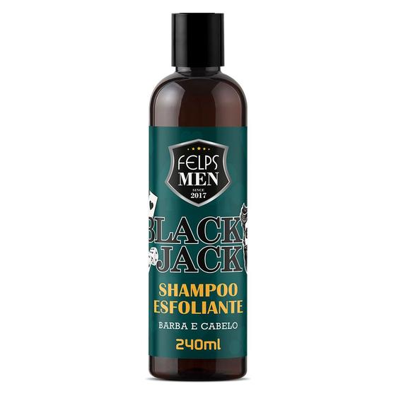 Imagem de Shampoo Esfoliante Black Jack Felps Men Barba e Cabelo 240mL