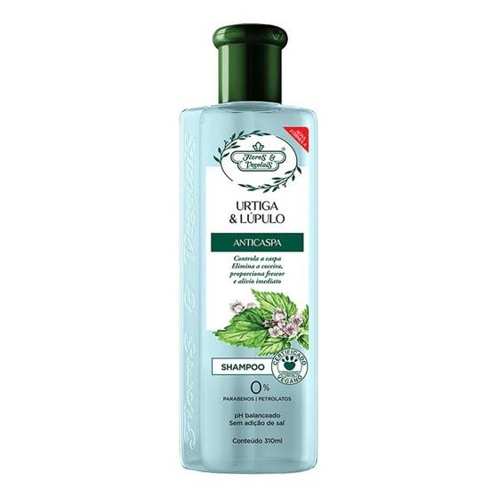 Imagem de Shampoo flores e vegetais anticaspa urtiga e lúpulo - 310ml