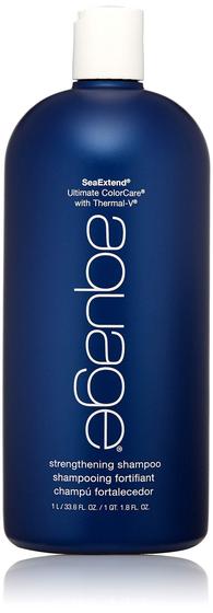 Imagem de Shampoo fortalecedor AQUAGE SeaExtend, 33,8 oz, shampoo luxuoso evita o desbotamento da cor do cabelo e danos ao estilo térmico, protetor solar UVA/UVB ajuda a prevenir o desbotamento