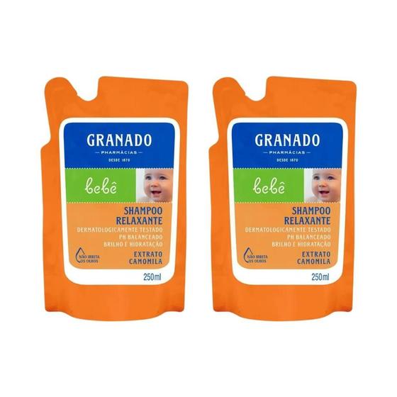 Imagem de Shampoo Granado Bebe Refil 250Ml Camomila - Kit C/2Un