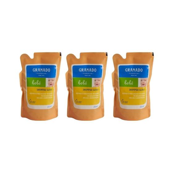 Imagem de Shampoo Granado Bebe Refil 250Ml Tradicional - Kit C/3Un