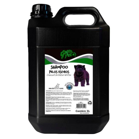 Imagem de Shampoo Green Pet Care Pelos Escuros para Cães e Gatos - 5 Litros