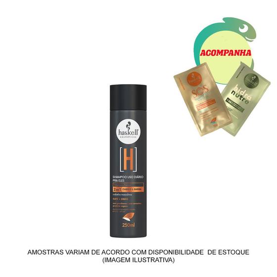 Imagem de Shampoo Haskell H+ Cabelo e Barba Pra Ele - 250ml