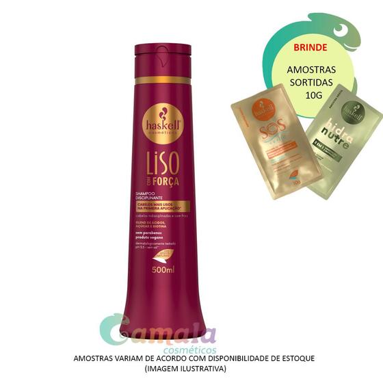 Imagem de Shampoo Haskell Liso Com Força Hidratação 500ml