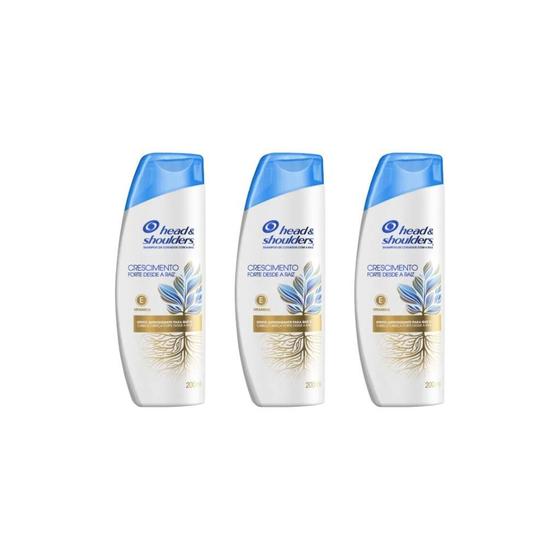 Imagem de Shampoo Head & Shoulders 200Ml Forca Raiz-Kit C/3Un