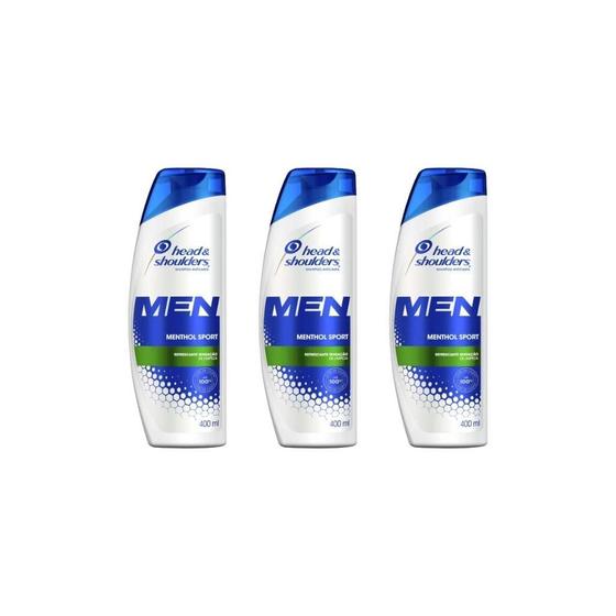 Imagem de Shampoo Head & Shoulders 400Ml Menthol Sport-Kit C/3Un