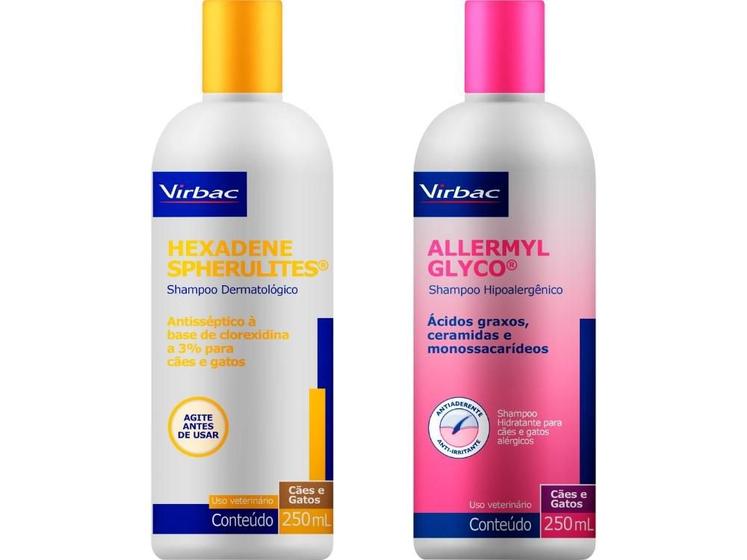 Shampoo Hexadene 250ml + Shampoo Allermyl Glyco 250ml Virbac