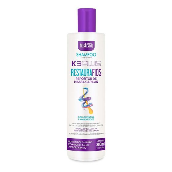 Imagem de Shampoo - Hidran K3 Plus Restaura Fios 300ml