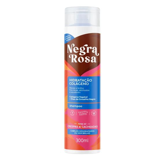 Imagem de Shampoo Hidratação Colágeno Para Crespas E Cacheadas 300ml Negra Rosa