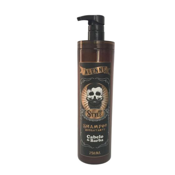 Imagem de Shampoo Hidratante Cabelo e Barba Pro Style Klenne 750ml