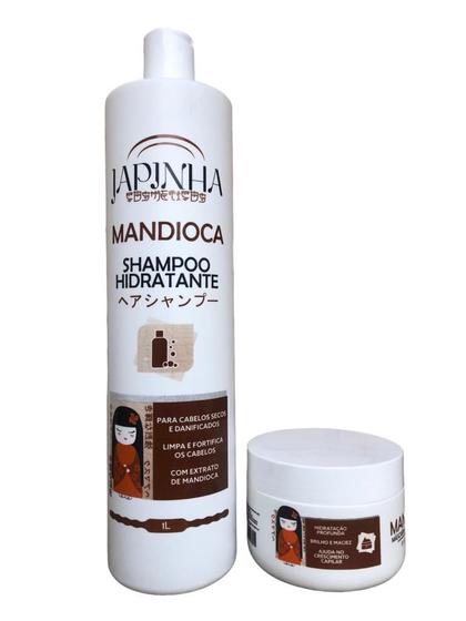 Imagem de Shampoo Hidratante Japinha Extrato Mandioca 1 Litro + mascara 300 ml