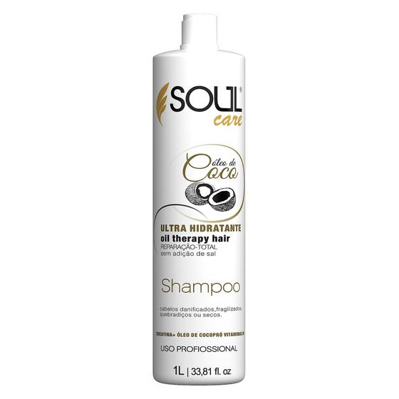 Imagem de Shampoo Hidratante Profissional com Óleo de Coco D Pantenol Soul Care 1 litro Cronograma Capilar