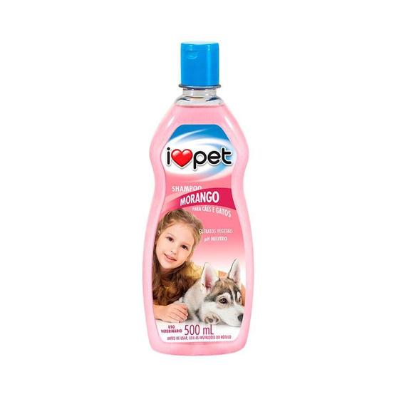 Imagem de Shampoo I Love Pet Morango para Cães e Gatos - 500ml