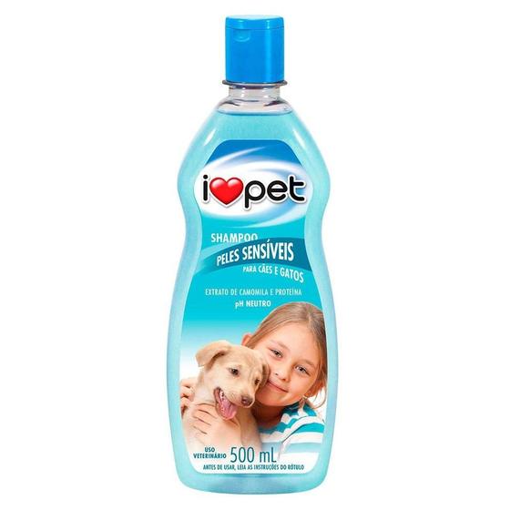 Imagem de Shampoo I Love Pet Peles Sensíveis para Cães e Gatos - 500 mL