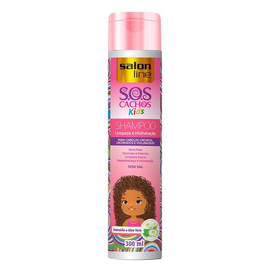 Shampoo Infantil Salon Line S.O.S Cachos Kids Sem Sal com 300ml Menor preço em Shampoo Infantil Salon Line S.O.S Cachos Kids Sem Sal com 300ml