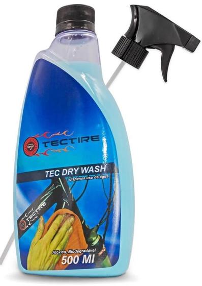 Imagem de Shampoo Limpador a Seco Lavagem Bike TecTire Dry Wash 500ml spray