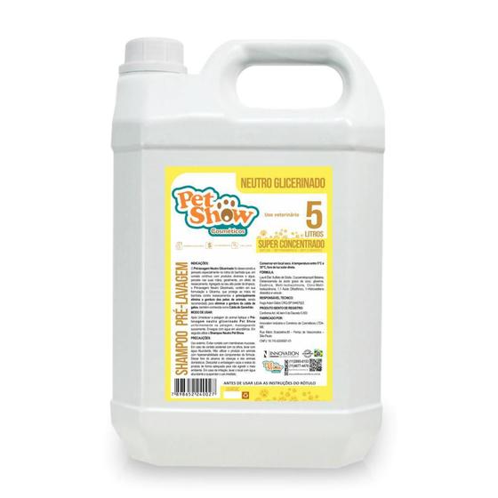 Shampoo Limpeza Profunda Glicerinado 5L Pet Show Shampoo e