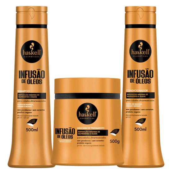 Imagem de Shampoo, Máscara e Condic Infusão de Óleos Haskell 500ml/g