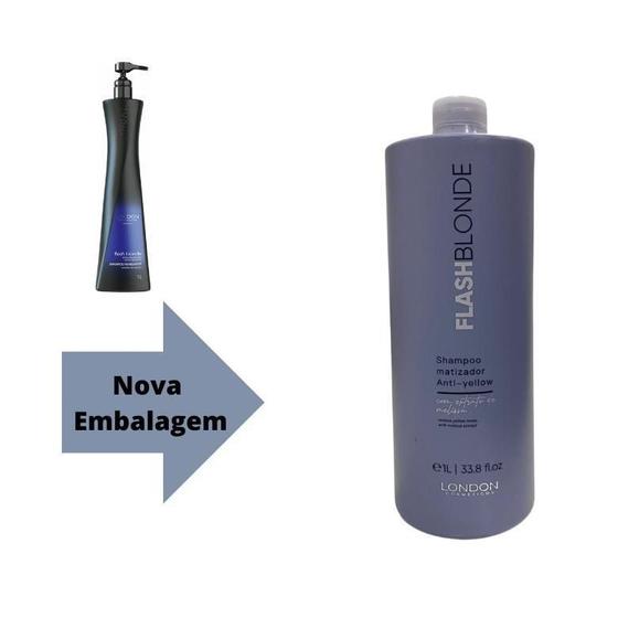 Imagem de Shampoo Matizador Anti-Amarelo London Flash Blonde 1L