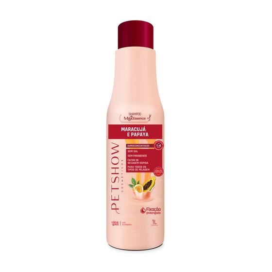 Shampoo Max Essence Maracujá e Papaya 1 Litro Pet Show Shampoo