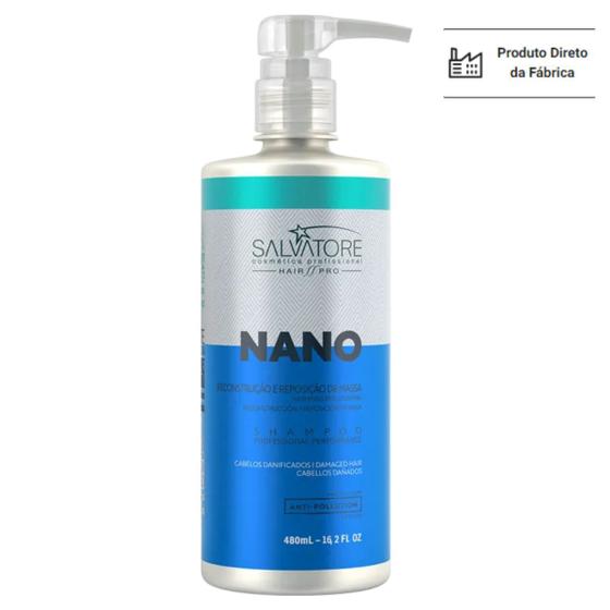 Imagem de Shampoo nano reconstrutor 480ml - Salvatore