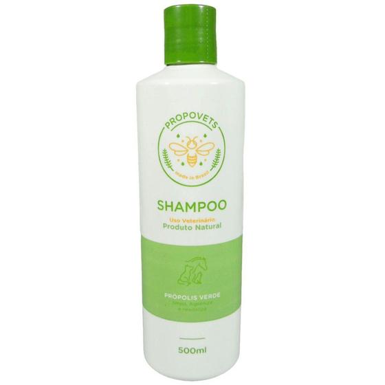 Imagem de Shampoo Natural Propovets Própolis Verde Cães Gatos Equinos 500ml - Vetsense