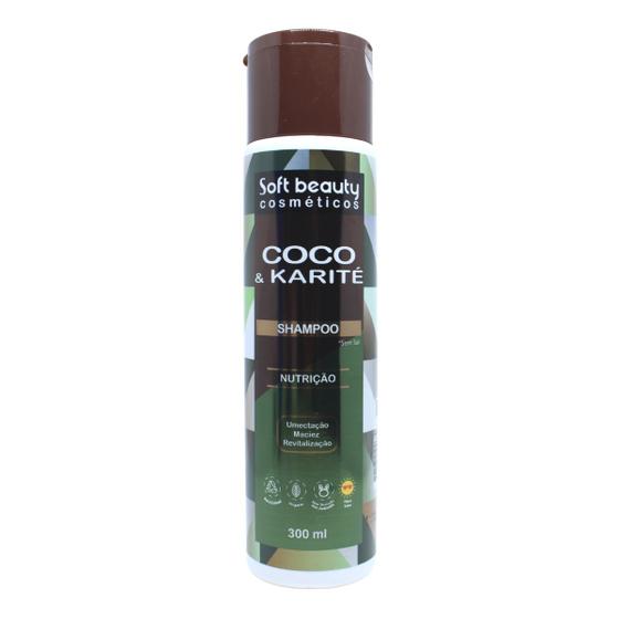 Imagem de Shampoo Nutrição Umectação Coco E Karité Soft Beauty 300ml