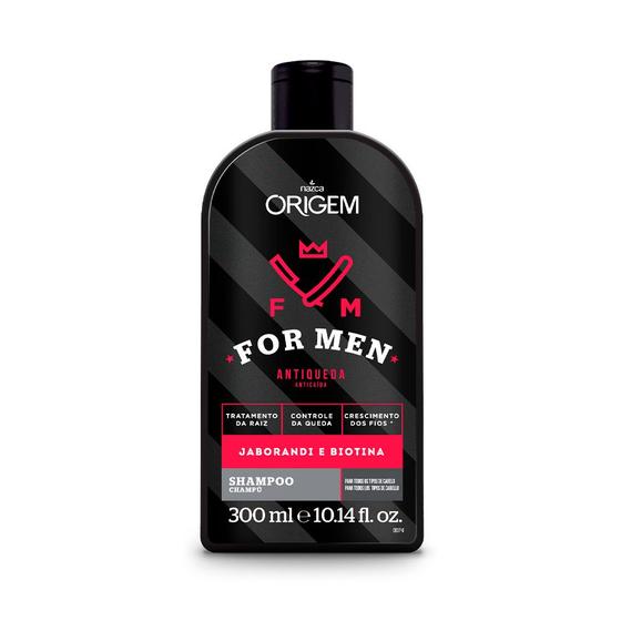 Imagem de Shampoo Origem Antiqueda For Men Jaborandi e Biotina Tratamento da Raiz 300ml