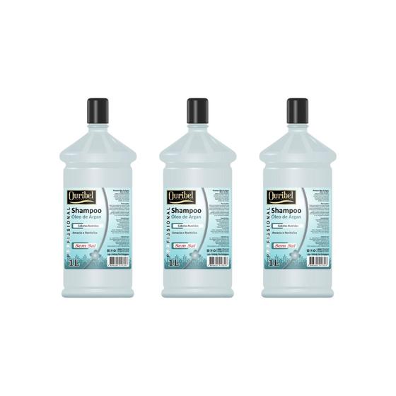 Imagem de Shampoo Ouribel 1000ml Oleo de Argan - Kit C/3un