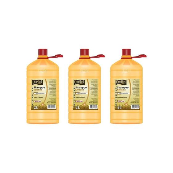 Imagem de Shampoo Ouribel 2000Ml Keratina - Kit C/3Un