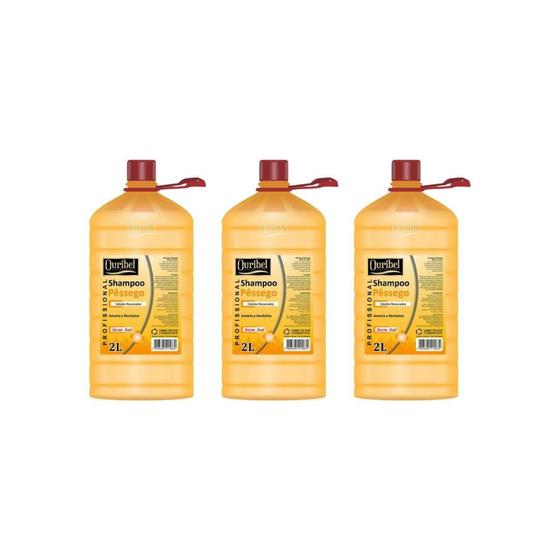 Imagem de Shampoo Ouribel 2000Ml Pessego - Kit C/3Un