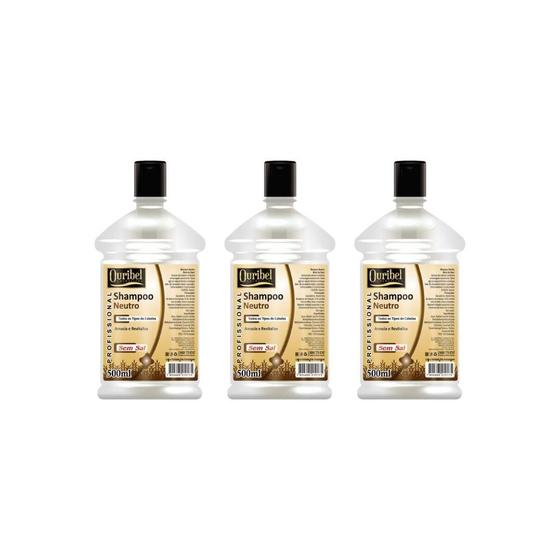 Imagem de Shampoo Ouribel Neutro 500Ml - Kit C/3Un