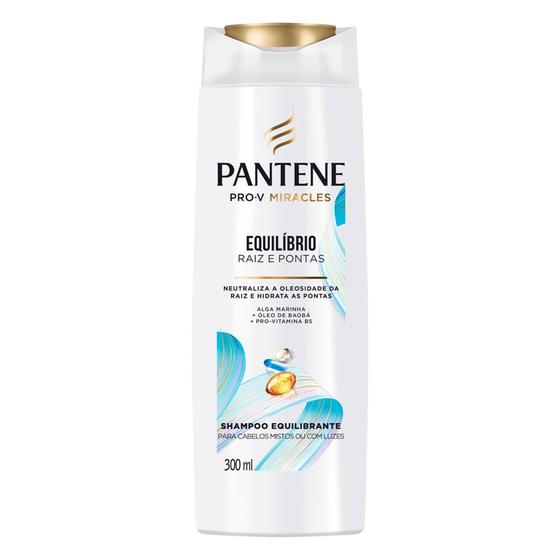 Imagem de Shampoo Pantene Pro-V Miracles Equilíbrio Raiz e Pontas Cabelos Mistos e Pontas Ressecadas 300ml