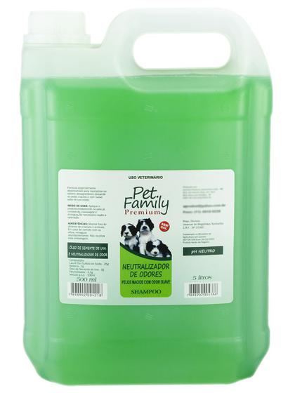 Imagem de Shampoo Para Banho Cães e Gatos Eliminador de Odores Pet Family Galão 5 Litros