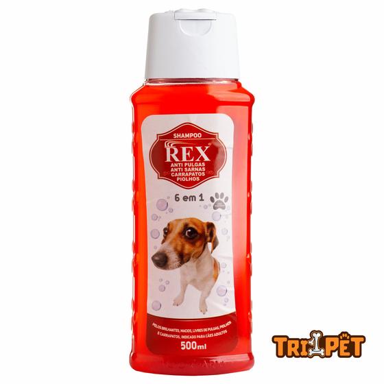 Imagem de Shampoo Para Cachorro Rex Anti Pulgas Sarna e Carrapatos - 500ml
