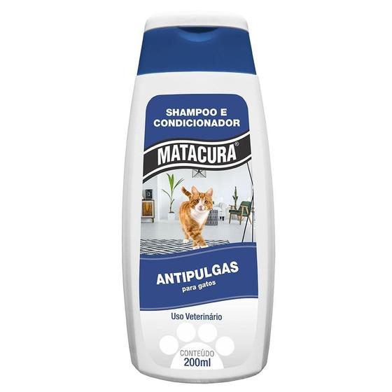 Imagem de Shampoo Para Cães Antipulgas Para Gatos 200ml - Matacura